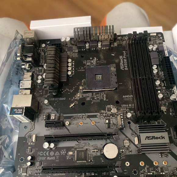 B450M Pro4 Motherboard - Black - Picture 1 of 3